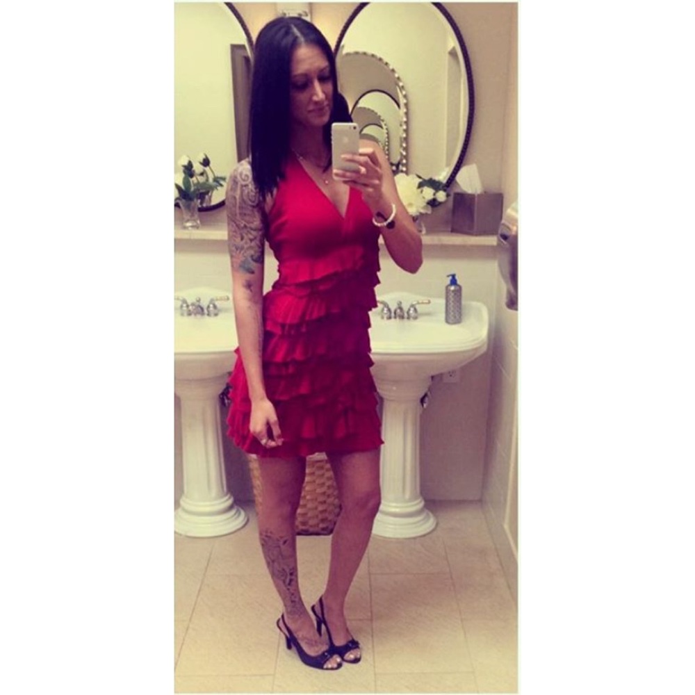 Express Halter Dress with ruffles
